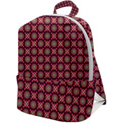 Kaleidoscope Seamless Pattern Zip Up Backpack