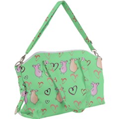 Pig Heart Digital Canvas Crossbody Bag by Ravend