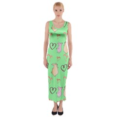 Pig Heart Digital Fitted Maxi Dress by Ravend
