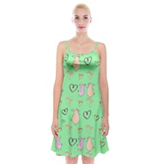 Pig Heart Digital Spaghetti Strap Velvet Dress by Ravend