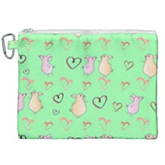 Pig Heart Digital Canvas Cosmetic Bag (xxl) by Ravend