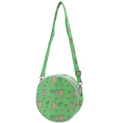 Pig Heart Digital Crossbody Circle Bag by Ravend