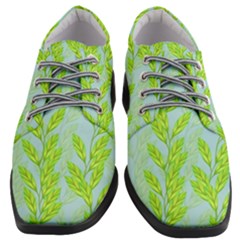 Background Leaves Branch Seamless Women Heeled Oxford Shoes