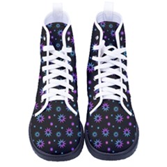 Stars Pattern Art Design Men s High-top Canvas Sneakers by Ravend