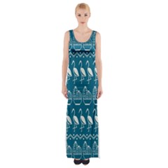 Pattern Background Art Wallpaper Thigh Split Maxi Dress