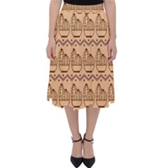 Pattern Design Background Nature Classic Midi Skirt