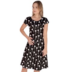 Flowers Patterns Decoration Design Classic Short Sleeve Dress by Ravend