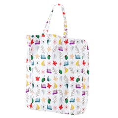 Snail Butterfly Pattern Seamless Giant Grocery Tote by Ravend