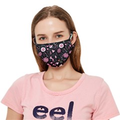 Flowers Pattern Crease Cloth Face Mask (adult)