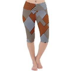 Abstract Pattern Line Art Design Decoration Lightweight Velour Cropped Yoga Leggings