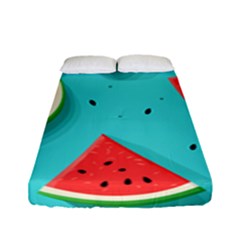 Watermelon Fruit Slice Fitted Sheet (full/ Double Size) by Ravend
