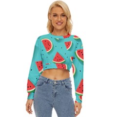 Watermelon Fruit Slice Lightweight Long Sleeve Sweatshirt