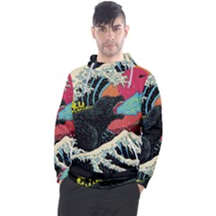 Retro Wave Kaiju Godzilla Japanese Pop Art Style Men s Pullover Hoodie