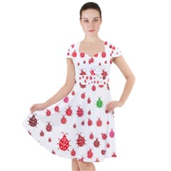 Beetle Animals Red Green Fly Cap Sleeve Midi Dress by Amaryn4rt