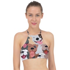 Dogs Pet Background Pack Terrier Halter Bikini Top