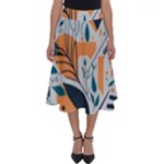 Flower Design Nature Perfect Length Midi Skirt