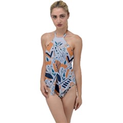 Flower Design Nature Go With The Flow One Piece Swimsuit