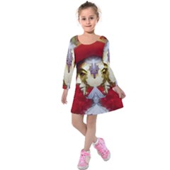 Carnival Düsseldorf Old Town Kids  Long Sleeve Velvet Dress by Amaryn4rt