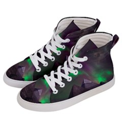 Fantasy Pyramid Mystic Space Aurora Men s Hi-top Skate Sneakers by Grandong