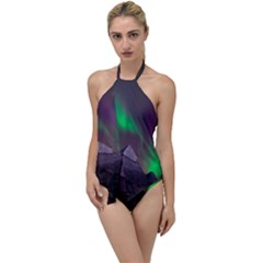 Fantasy Pyramid Mystic Space Aurora Go With The Flow One Piece Swimsuit by Grandong