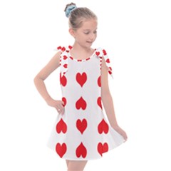 Heart Red Love Valentines Day Kids  Tie Up Tunic Dress by Bajindul