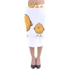 Chick Easter Cute Fun Spring Velvet Midi Pencil Skirt by Ndabl3x