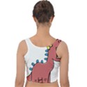 Dinosaur Dragon Drawing Cute Velvet Crop Top View2