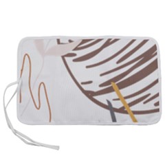 Abstract Hand Vine Lines Drawing Pen Storage Case (m)