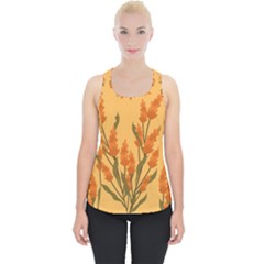 Yellow Flowers Flowers Watercolor Piece Up Tank Top by Grandong