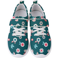 Cute Flowers Seamless Model Spring Men s Velcro Strap Shoes