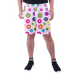 Floral Colorful Background Men s Pocket Shorts by Grandong
