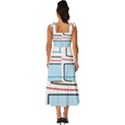 Sketch Line Art Doodles Design Tie-Strap Tiered Midi Chiffon Dress View4