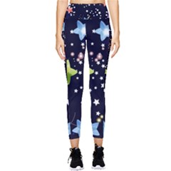Abstract Eart Cover Blue Gift Pocket Leggings  by Grandong