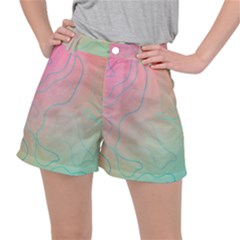 Lines Shapes Stripes Corolla Women s Ripstop Shorts