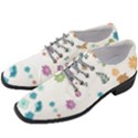 Flower Leaves Background Floral Women Heeled Oxford Shoes View2
