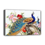 Birds Peacock Artistic Colorful Flower Painting Deluxe Canvas 18  x 12  (Stretched)