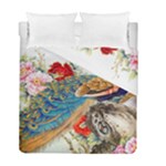 Birds Peacock Artistic Colorful Flower Painting Duvet Cover Double Side (Full/ Double Size)