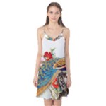 Birds Peacock Artistic Colorful Flower Painting Camis Nightgown 