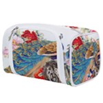 Birds Peacock Artistic Colorful Flower Painting Toiletries Pouch