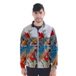 Birds Peacock Artistic Colorful Flower Painting Men s Windbreaker