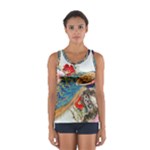 Birds Peacock Artistic Colorful Flower Painting Sport Tank Top 