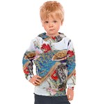 Birds Peacock Artistic Colorful Flower Painting Kids  Hooded Pullover