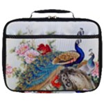 Birds Peacock Artistic Colorful Flower Painting Full Print Lunch Bag