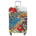 Birds Peacock Artistic Colorful Flower Painting Luggage Cover (Medium)