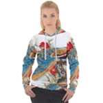 Birds Peacock Artistic Colorful Flower Painting Women s Overhead Hoodie