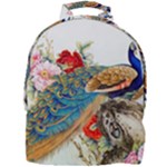 Birds Peacock Artistic Colorful Flower Painting Mini Full Print Backpack