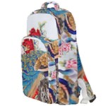 Birds Peacock Artistic Colorful Flower Painting Double Compartment Backpack
