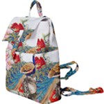 Birds Peacock Artistic Colorful Flower Painting Buckle Everyday Backpack