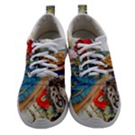 Birds Peacock Artistic Colorful Flower Painting Women Athletic Shoes
