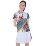 Birds Peacock Artistic Colorful Flower Painting Women s Polo T-Shirt